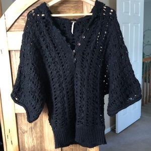 Free People Dolman Sleeve Hooded Sweater
